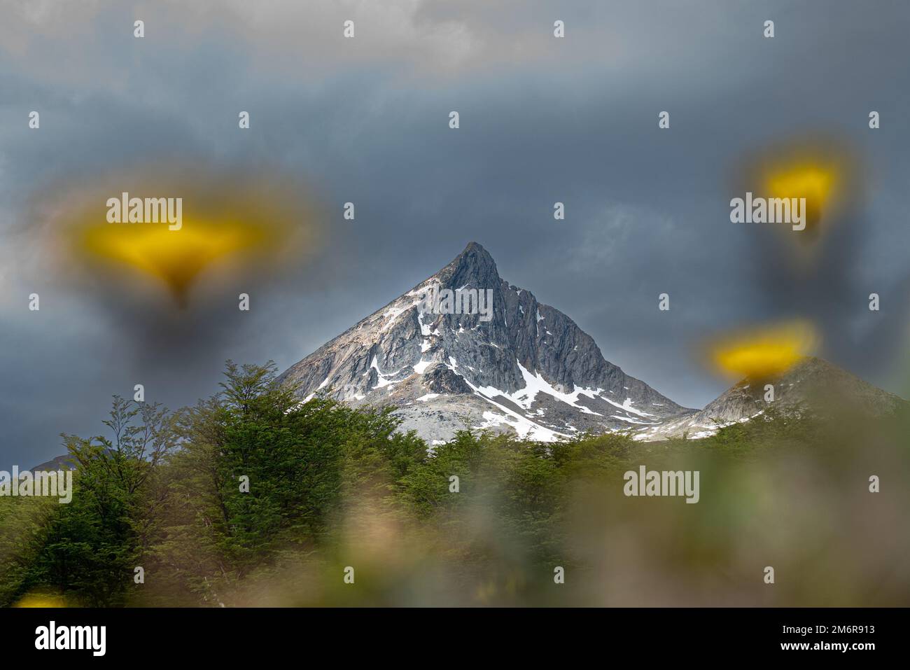 Berg im valle carbajal Ushuaia tierra del fuego Argent Stockfoto