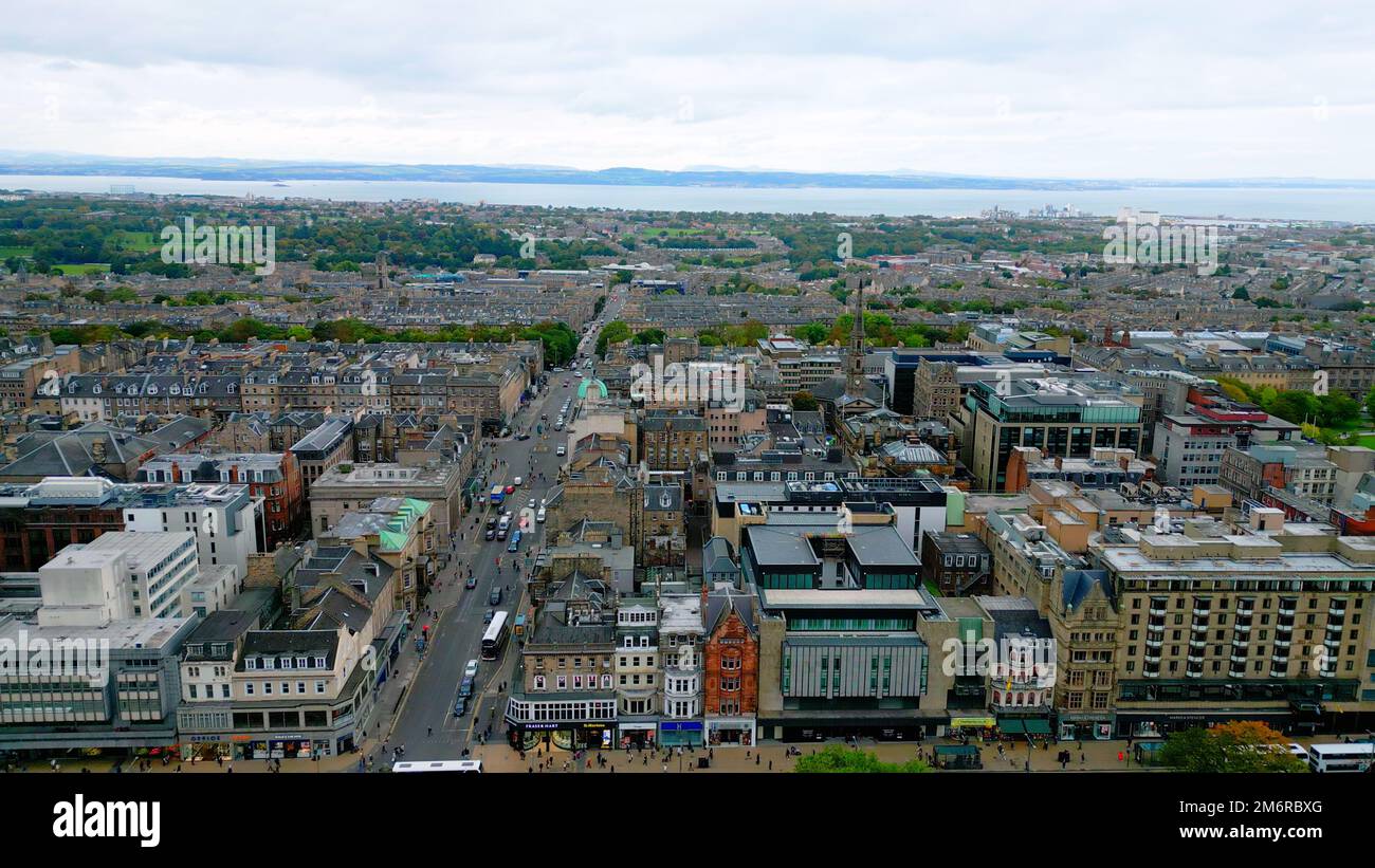 Edinburgh Old Town - die Stadt Edinburgh von oben Stockfoto