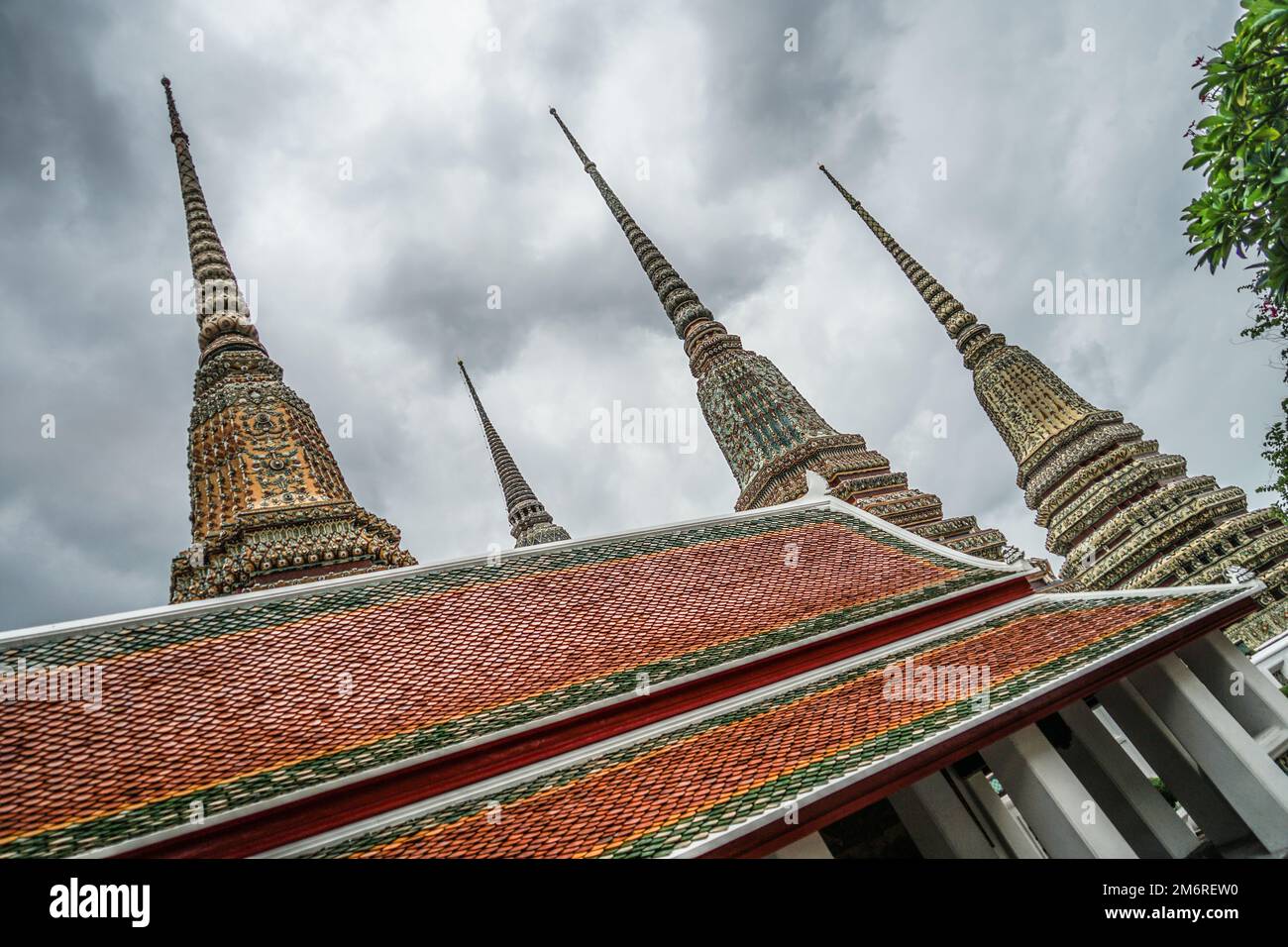 Religiöse Einrichtungen von Wat Po (Tempel) Stockfoto