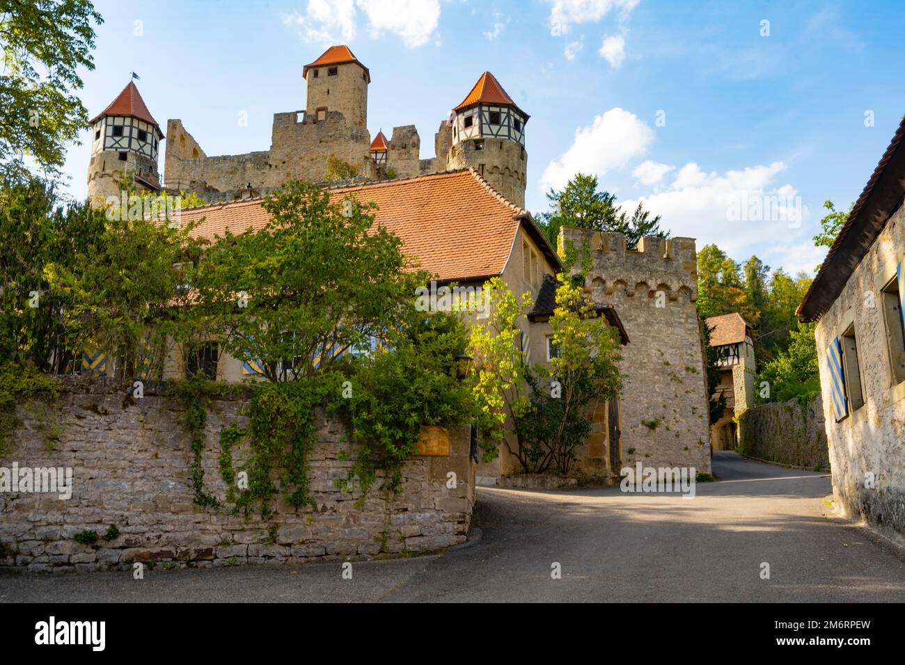 Weingut Burg Hornberg am Neckar Stockfoto
