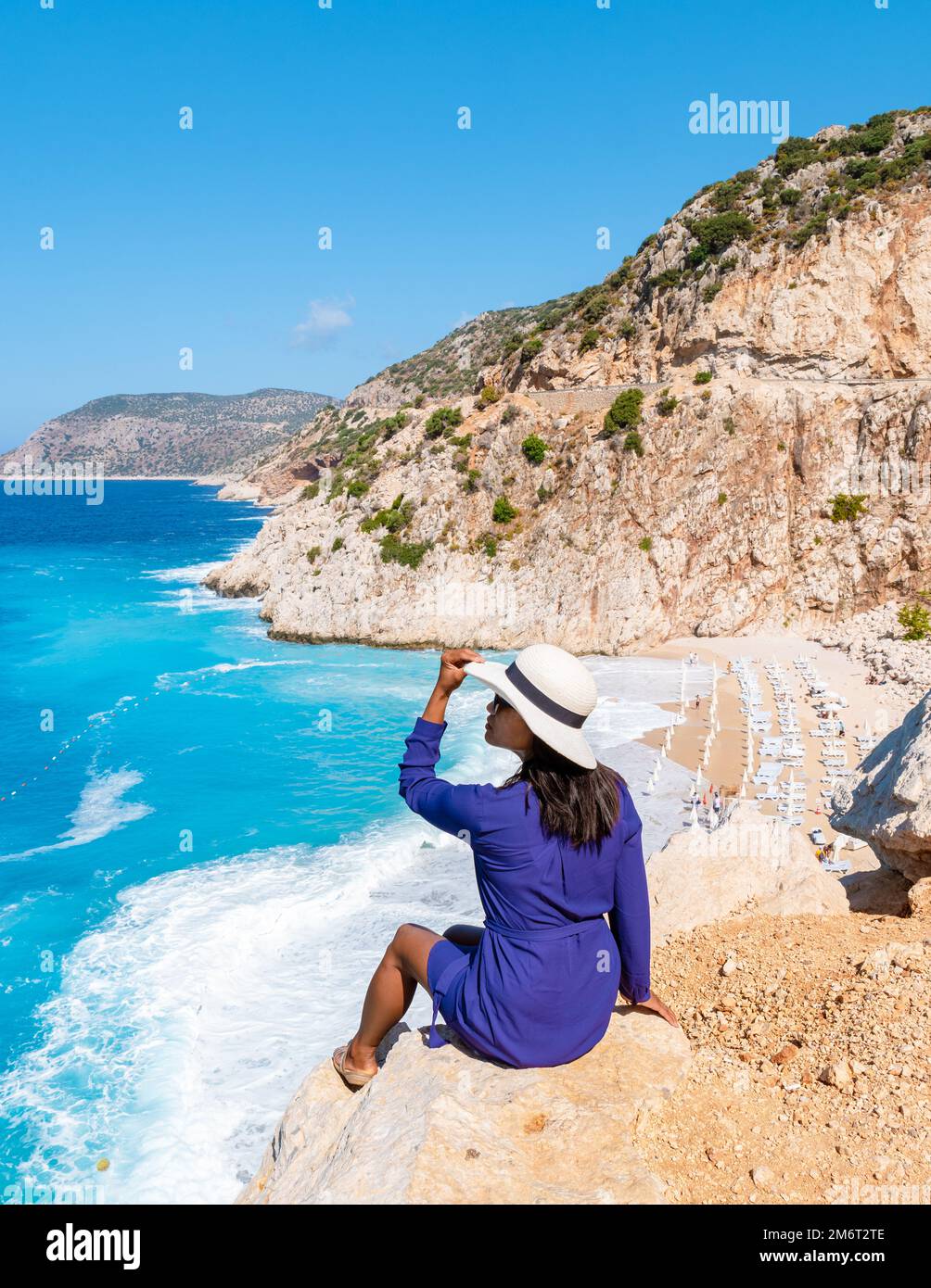 Kaputas Strand Lycia Küste Türkei Kaputas Strand, Mittelmeer, Kas, Türkei Stockfoto