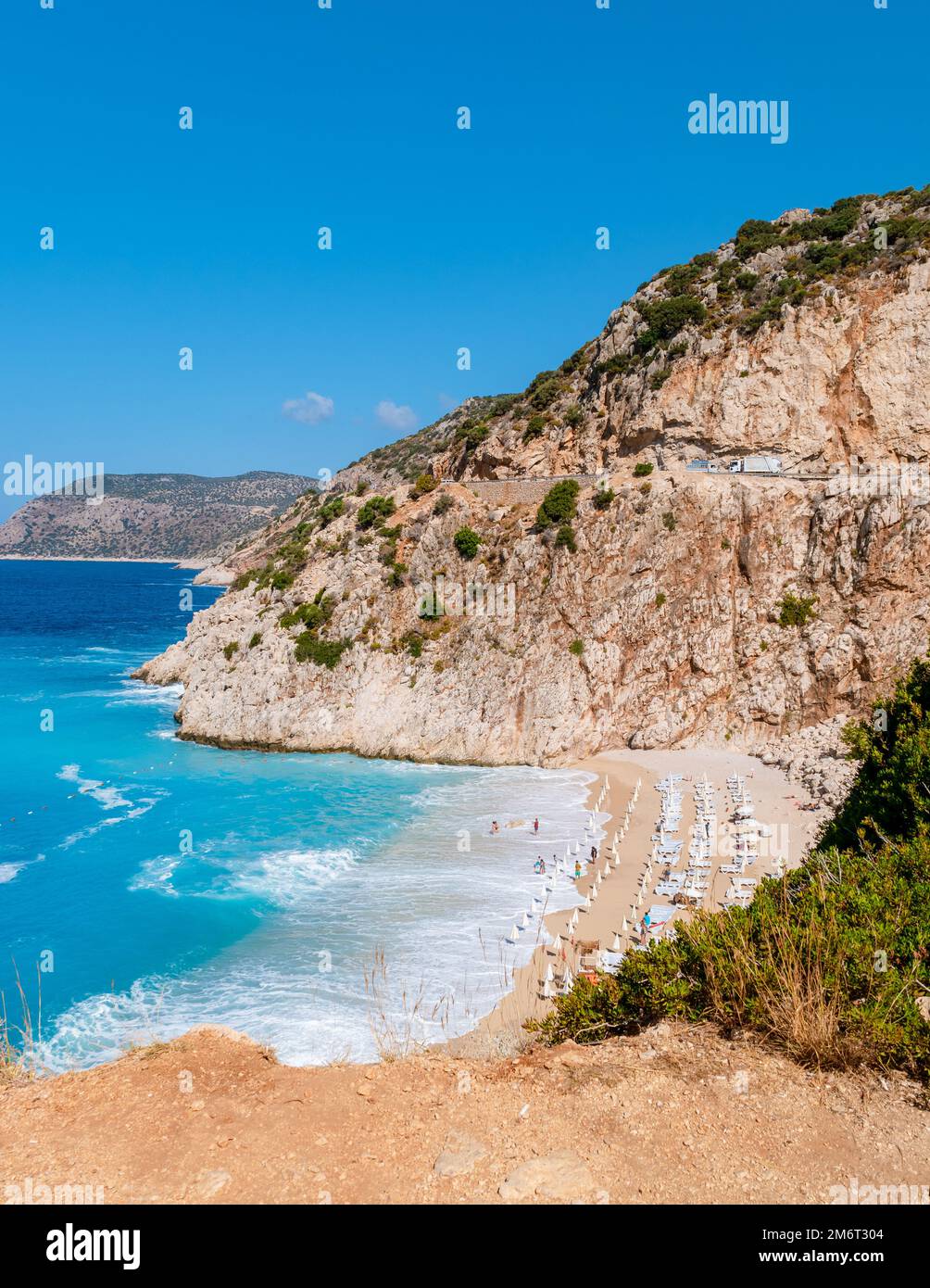 Kaputas Strand Lycia Küste Türkei Kaputas Strand, Mittelmeer, Kas, Türkei Stockfoto