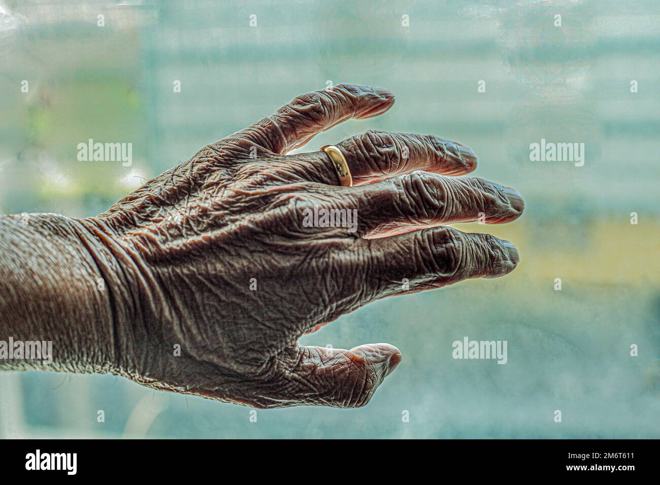 Die alternde menschliche Hand Stockfoto