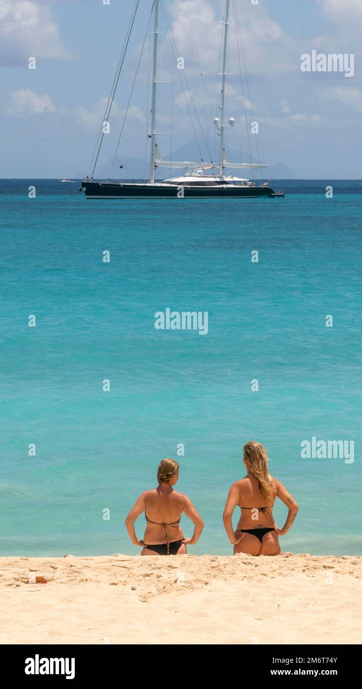 Sint Maaraten Beach Stockfoto