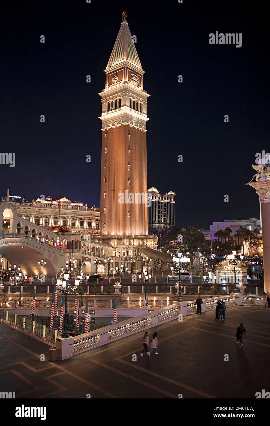 Venezianisch, Hotel, Nacht, Las Vegas, Nevada, USA Stockfoto