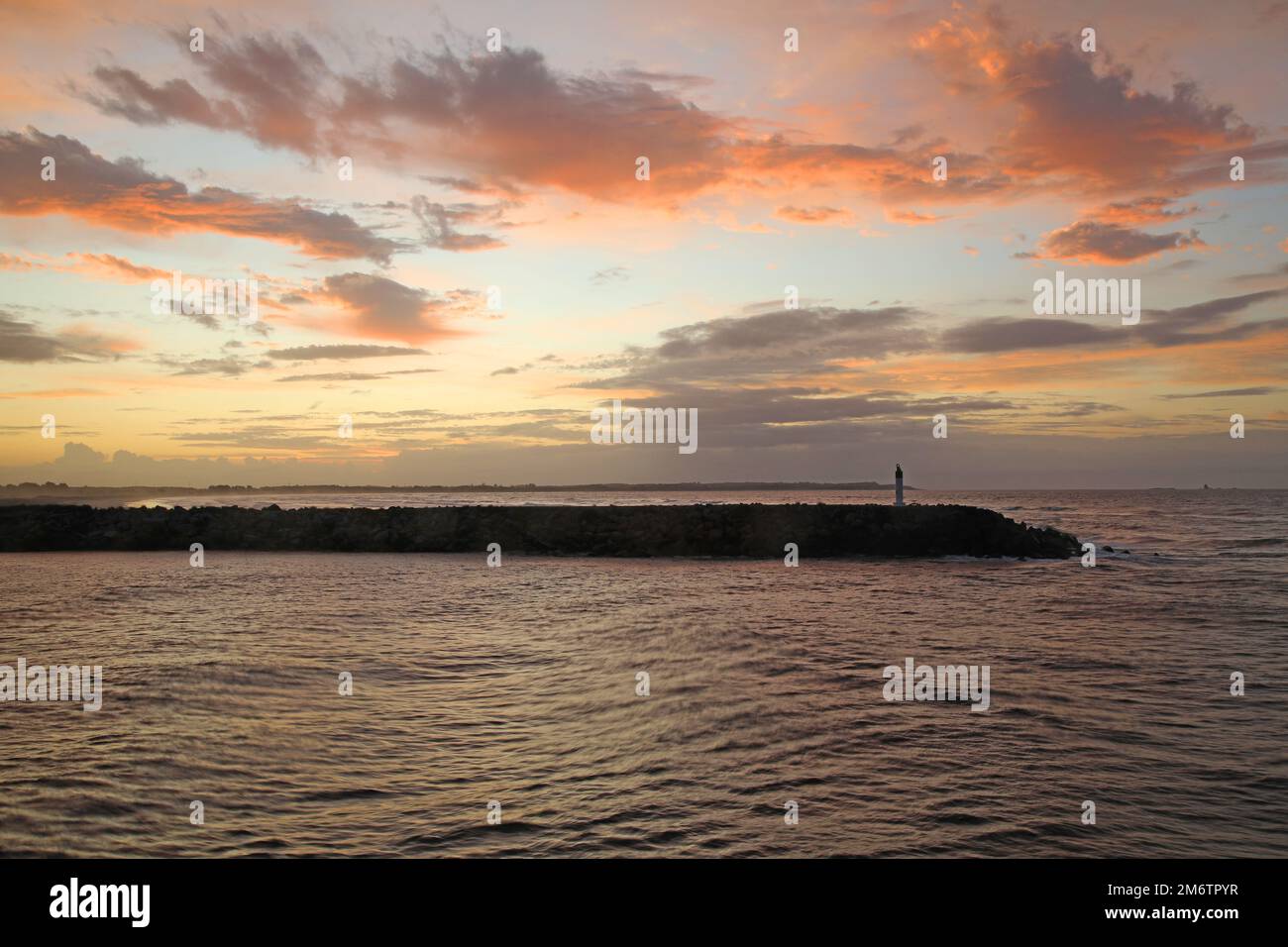 Sonnenuntergang An Der Buller River Estuary, Westport, Neuseeland Stockfoto