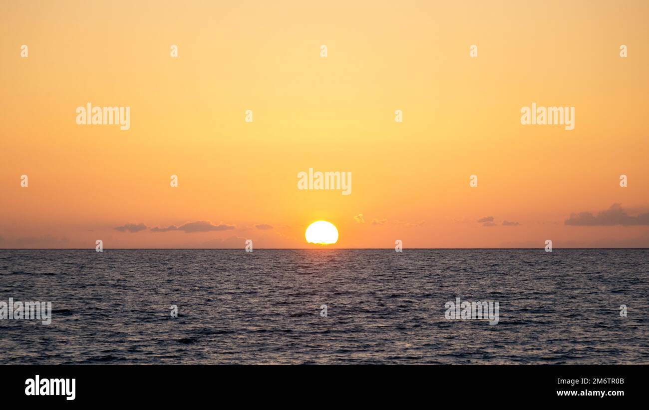 Sonnenuntergang an der Ostsee Stockfoto