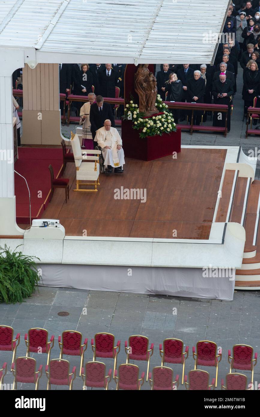 05. Januar 2023 - Petersdom, Vatikan: Beerdigung Von Papst Benedikt XVI