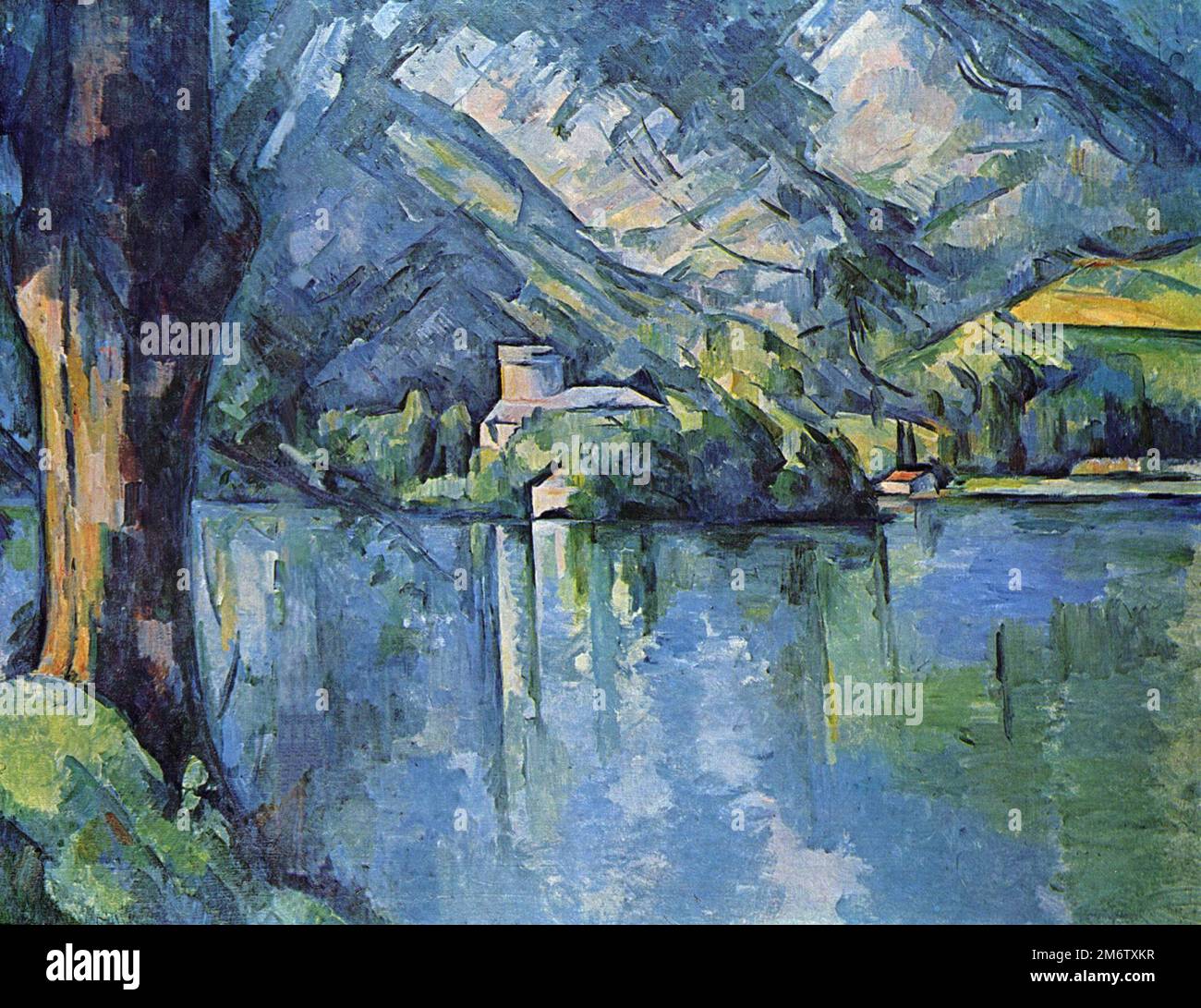 Lac d'Annecy, gemalt vom französischen Impressionisten Paul Cézanne im Jahr 1896, Stockfoto