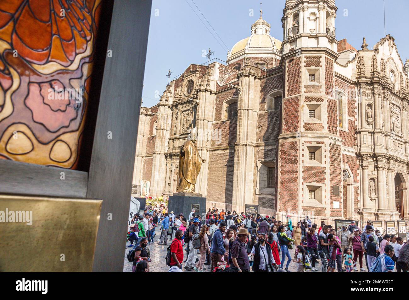 Mexiko-Stadt, Tag der Jungfrau von Guadalupe Pilgerpilger, Basilika unserer Lieben Frau von Guadalupe Basilika Santa Maria de Guadalupe Insigne Stockfoto