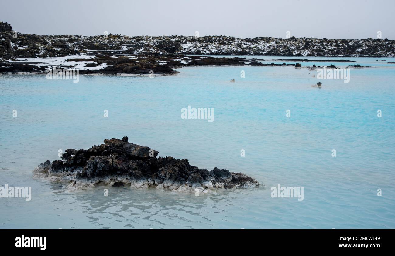 Blue Lagoon Thermalbad in Island heiße Quellen,. Natürliche Spa-Behandlung Stockfoto