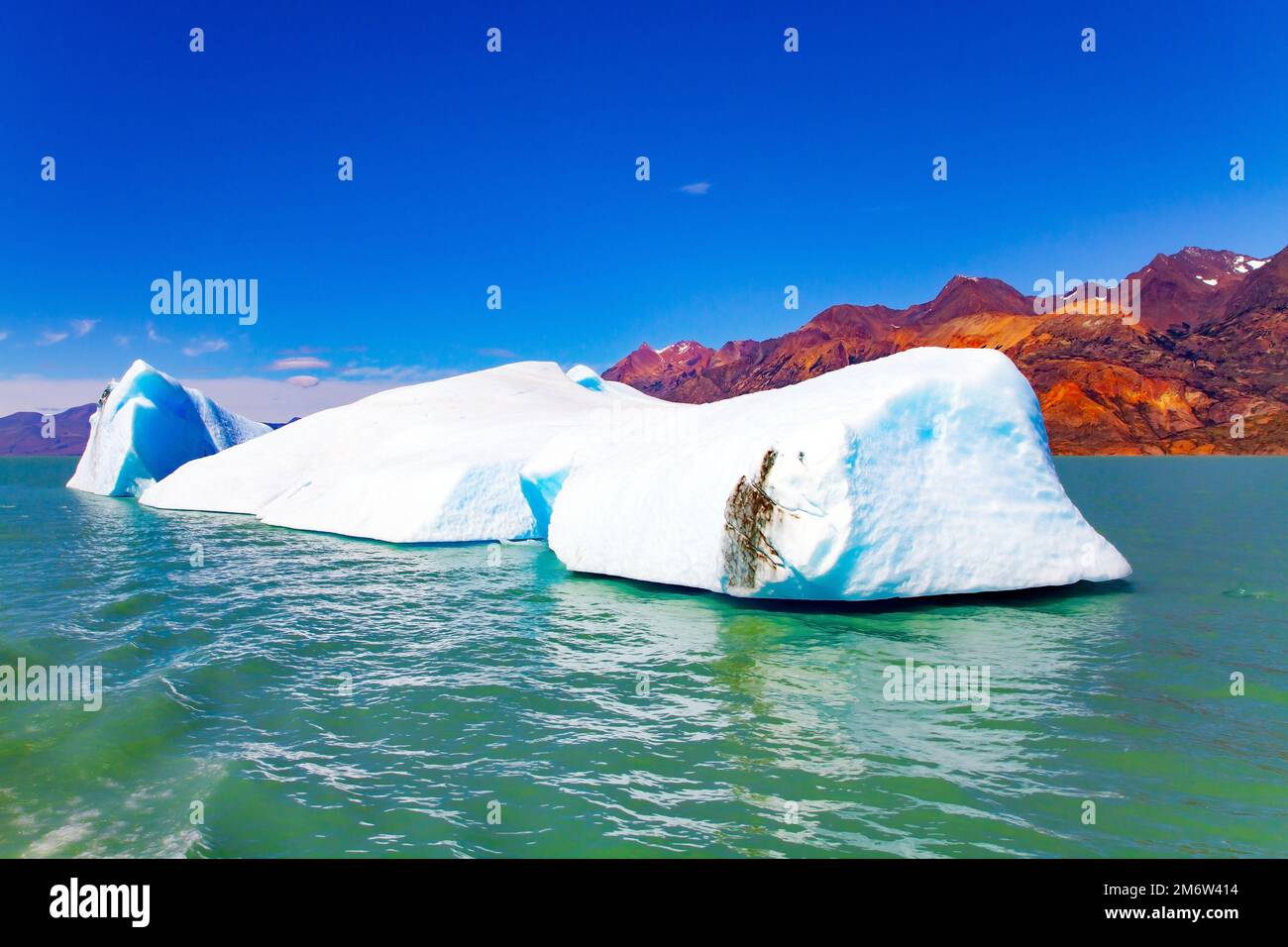 Das Eis schwimmt im See Viedma Stockfoto