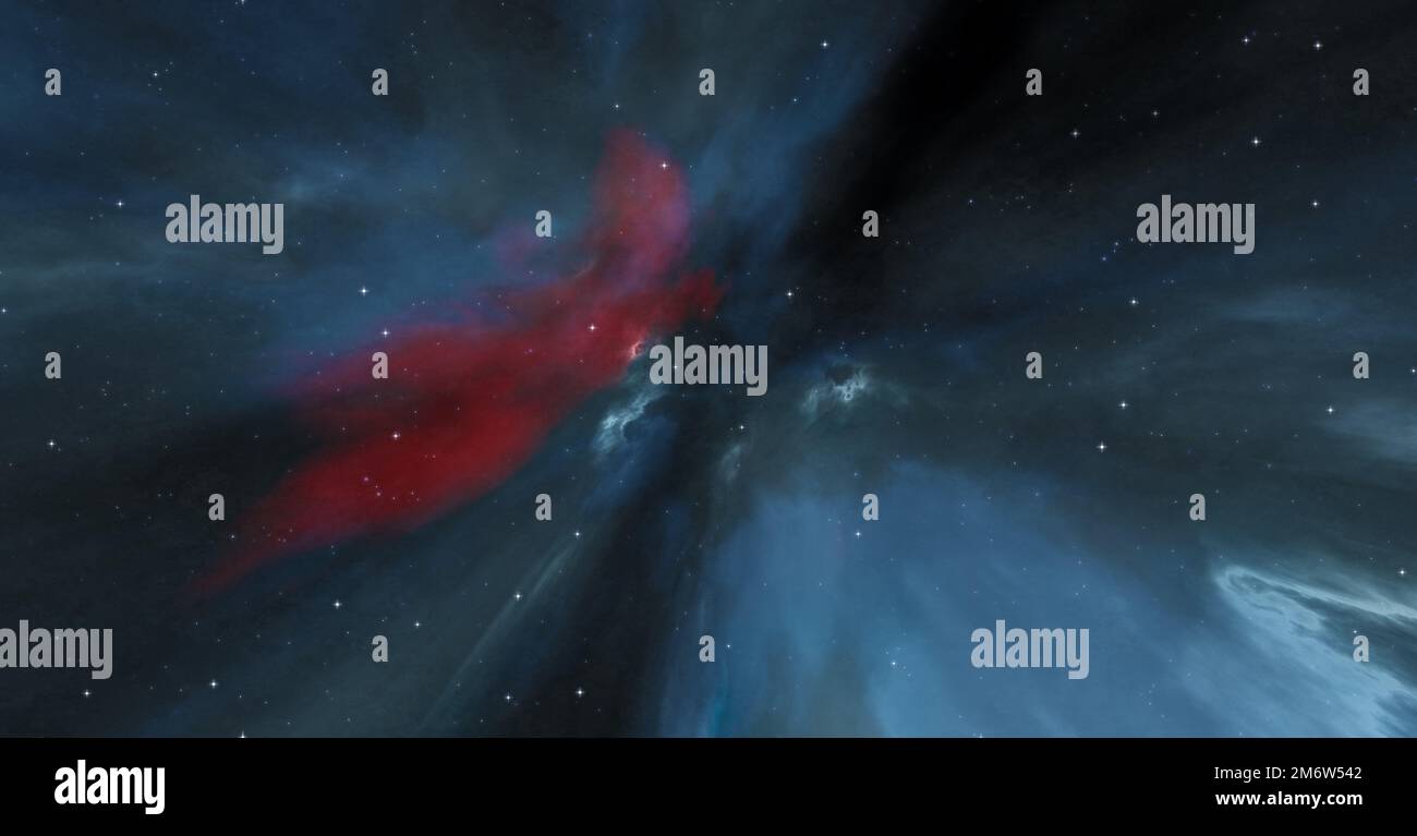 Galaxie-Raumnebel-Bannerhintergrund Stockfoto