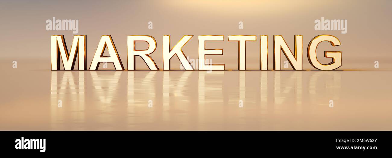 Banner mit dem Wort Marketing Stockfoto