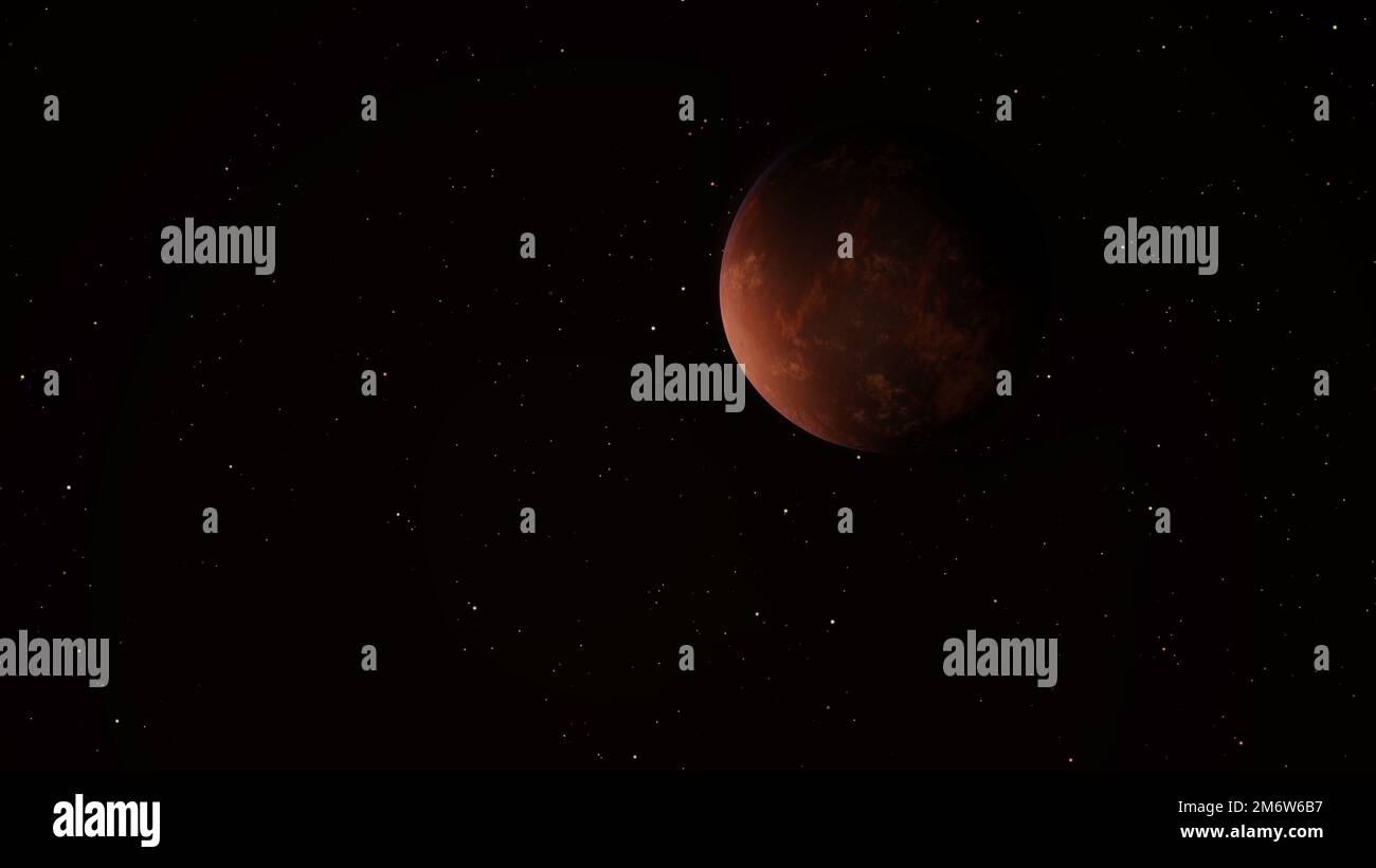 Roter Planet Mars im Weltraum Stockfoto