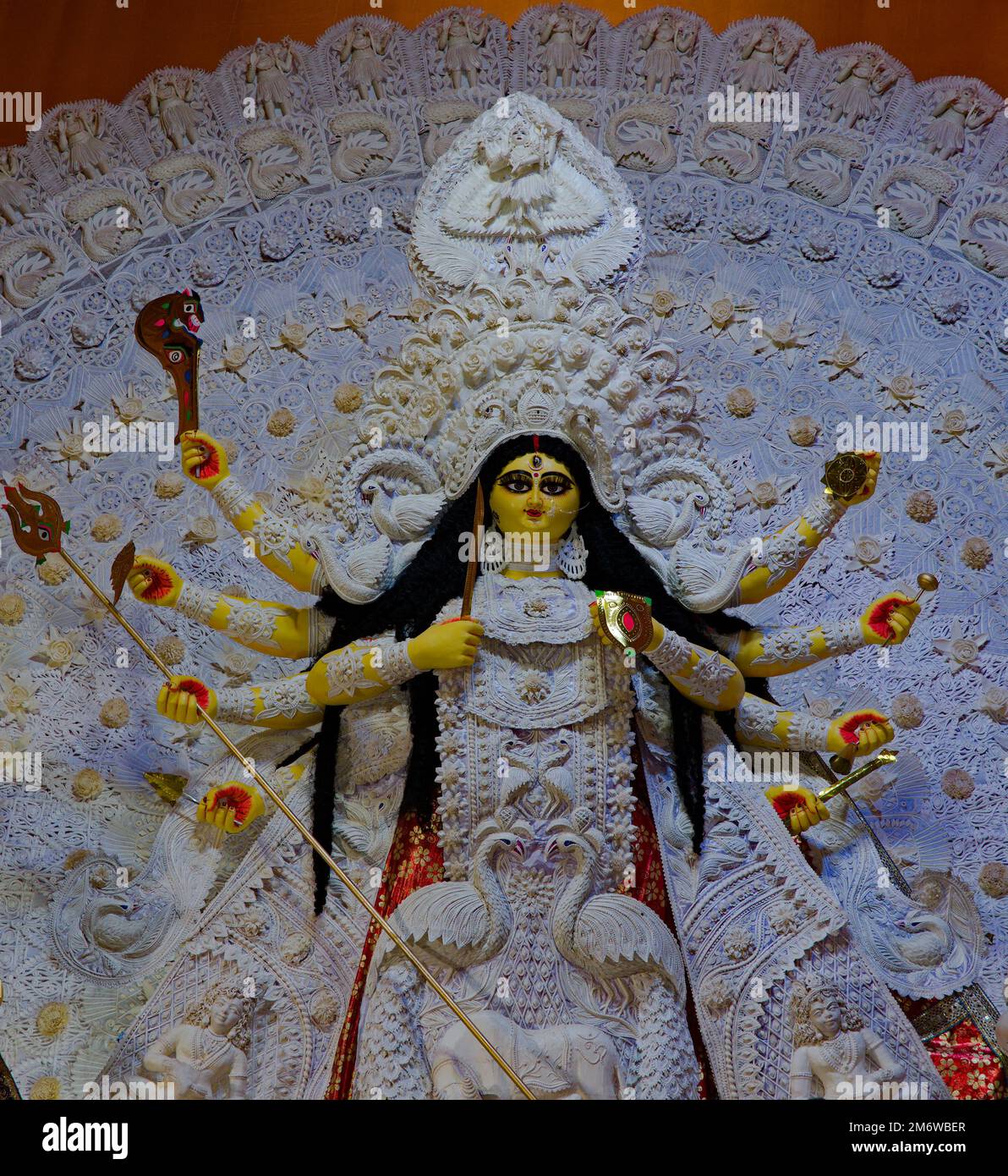 göttin durga Idol während des Puja-Karnevals in westbengalen Stockfoto