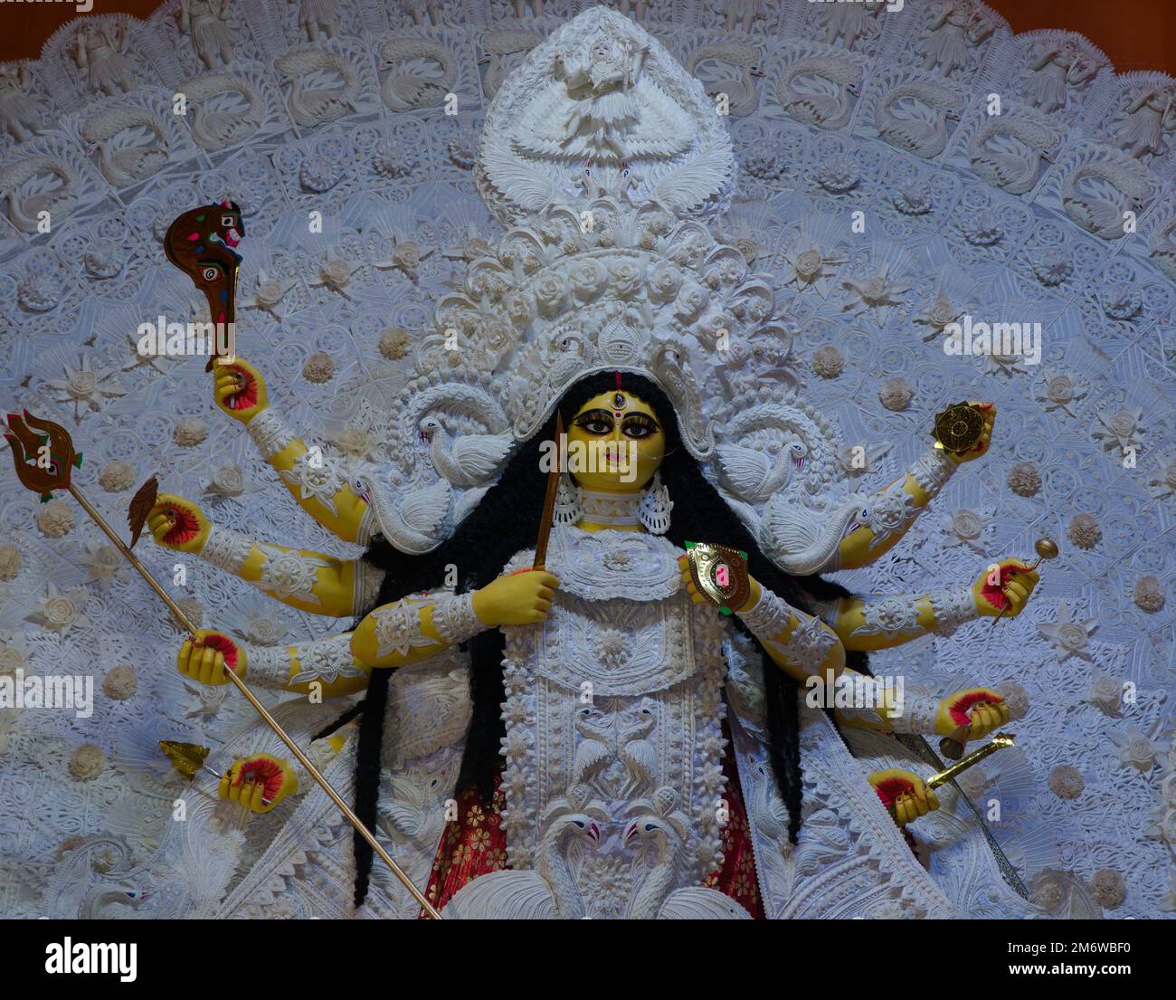 göttin durga Idol während des Puja-Karnevals in westbengalen Stockfoto