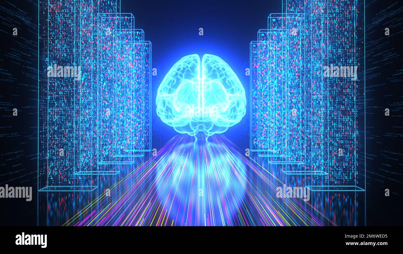 Digital Brain Metaverse Stockfoto