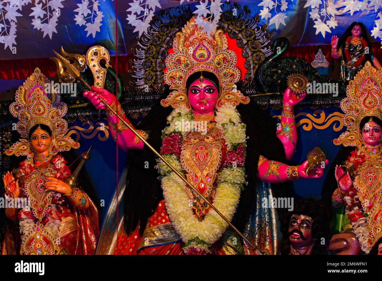 devi durga Göttin Idol beim durga Puja Festival Stockfoto