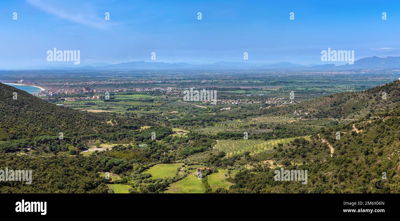 Landschaft in der Gegend von Rosen, Spanien Stockfoto