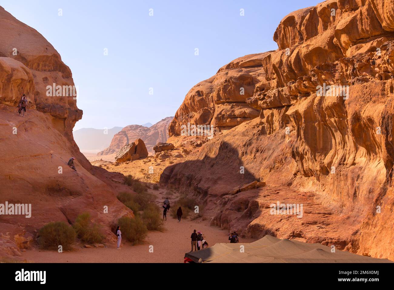 Wadi Rum Wüste, Jordanien, Naher Osten Stockfoto