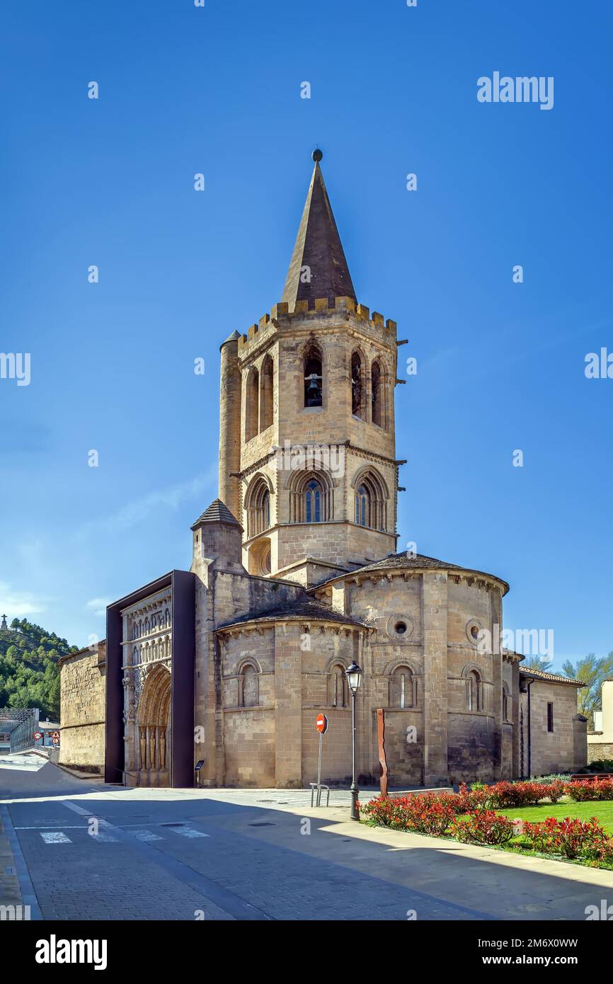 Kirche Santa Maria, Sanguesa, Spanien Stockfoto