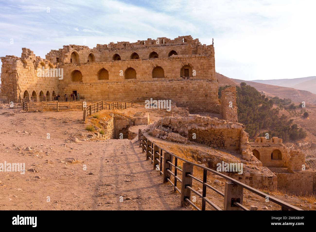 Mittelalterliches Kreuzritter-Schloss in Al Karak, Jordanien Stockfoto