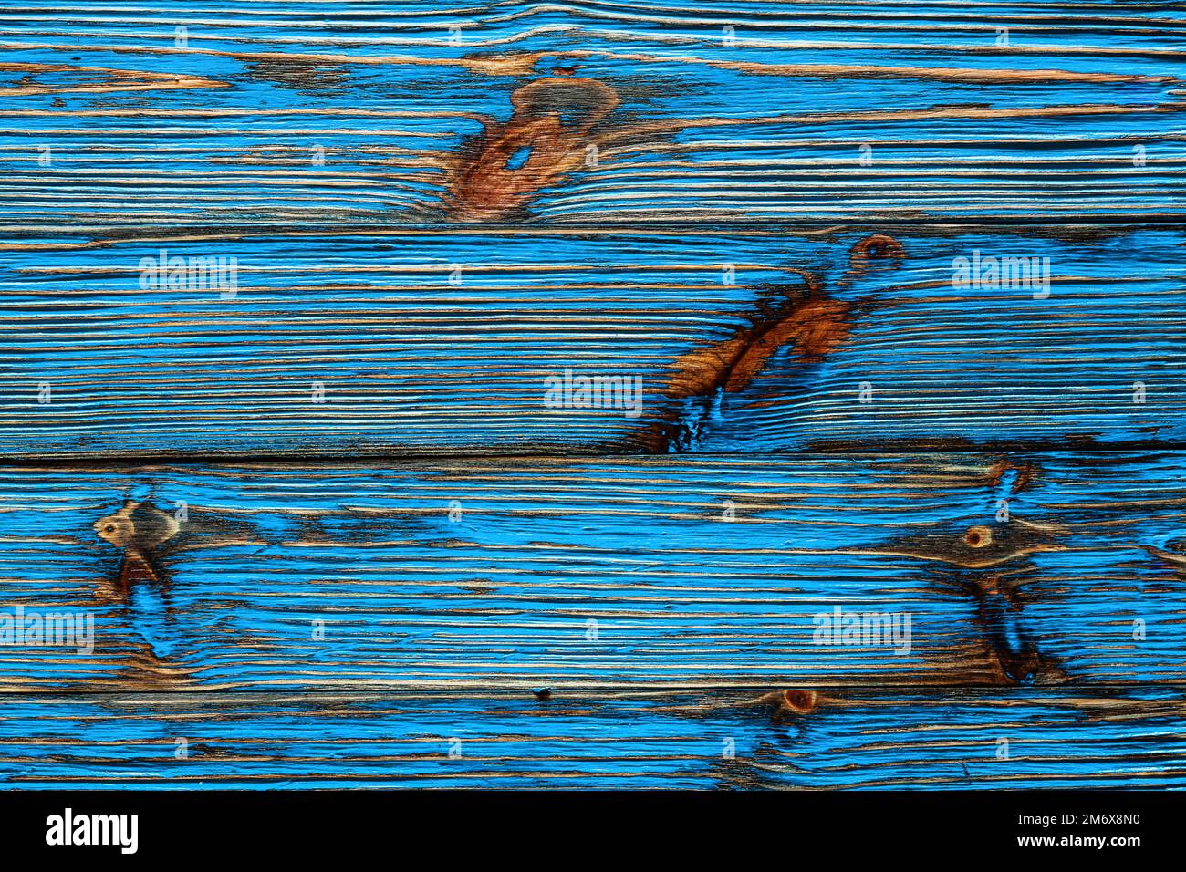 Blauer, schäbiger Holzhintergrund im Vintage-Stil. Stockfoto
