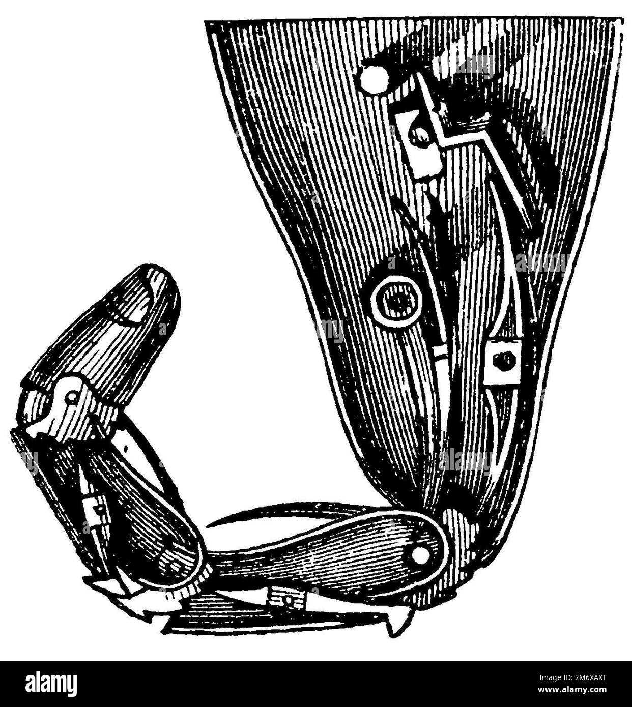 Götz von Berlichingen (um 1480-1562), fränkischer Kaiserritter, beweglicher Finger an der "eisernen Hand", prothetische Hand, (Enzyklopädie, 1893), Götz von Berlichingen (um 1480-1562), fränkischer Reichsritter, beweglicher Finger an der 'eisernen Hand', Handprothese, Götz von Berlichingen (um 1480-1562), chevalier d'Empire Franc, doigt mobile sur la 'more de fer', prothèse de main Stockfoto