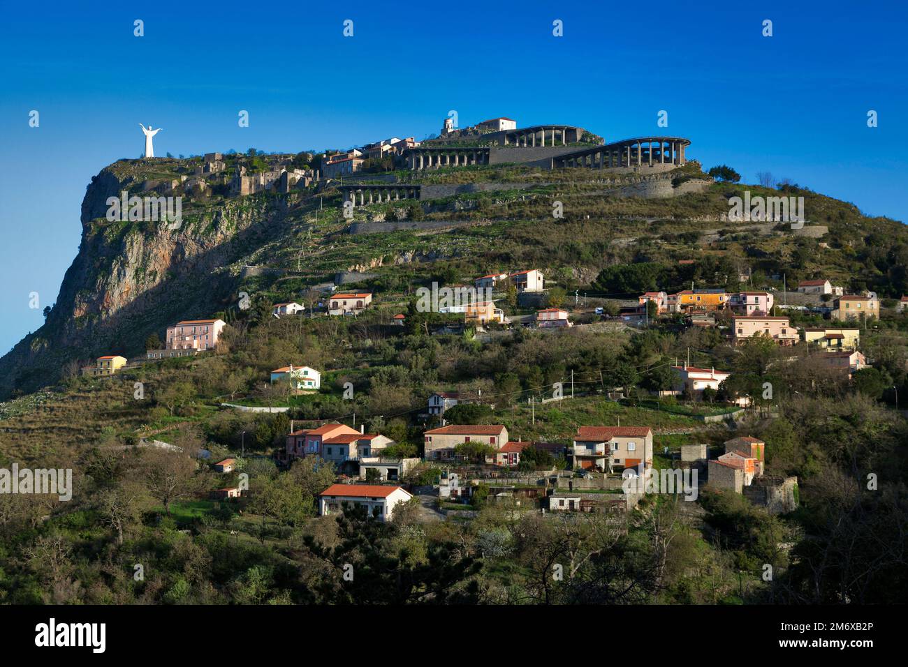 Monte San Biagio, Cristo Redentore di Maratea, Maratea, Provinz Potenza, Basilikata, Italien Stockfoto