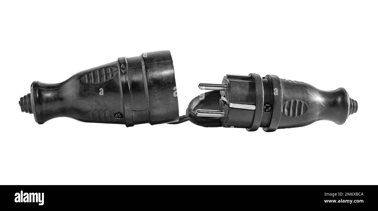 Steckdose und Stecker Stockfoto