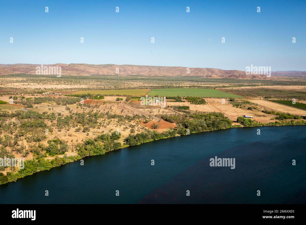Farmen am Rande des Ord River Kununurra Stockfoto
