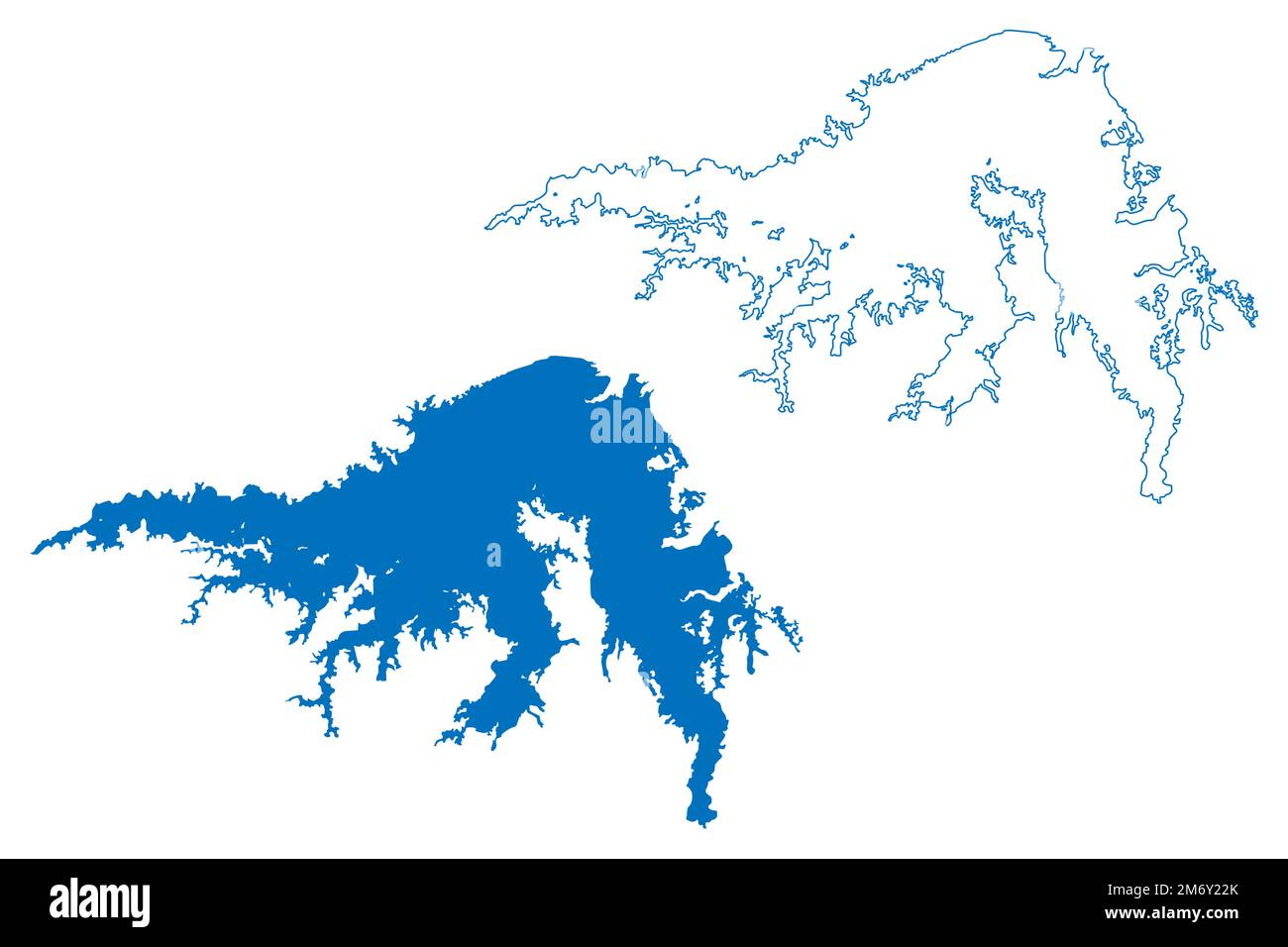 Lake Kinkony (Afrika, Republik Madagaskar) Kartenvektordarstellung, Scribble Sketch Lac Kinkony Karte Stock Vektor