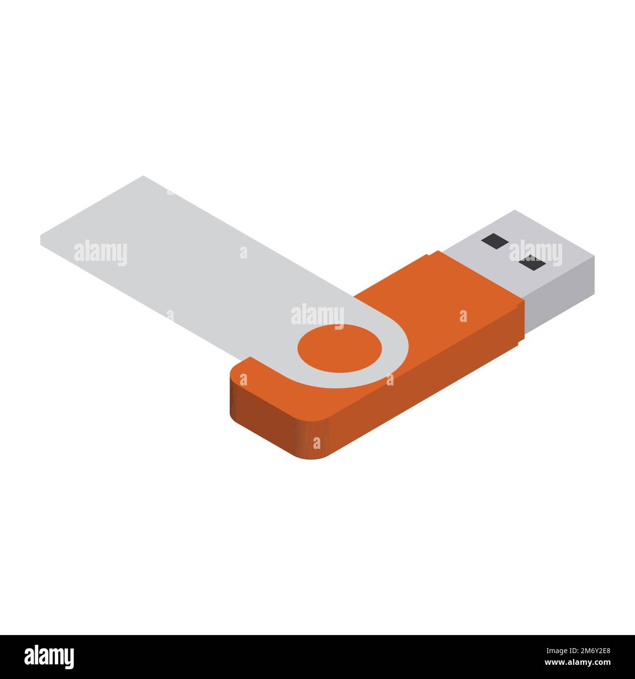 3D Design des USB-Sticks oder Flash-Speichers rendern Stock Vektor