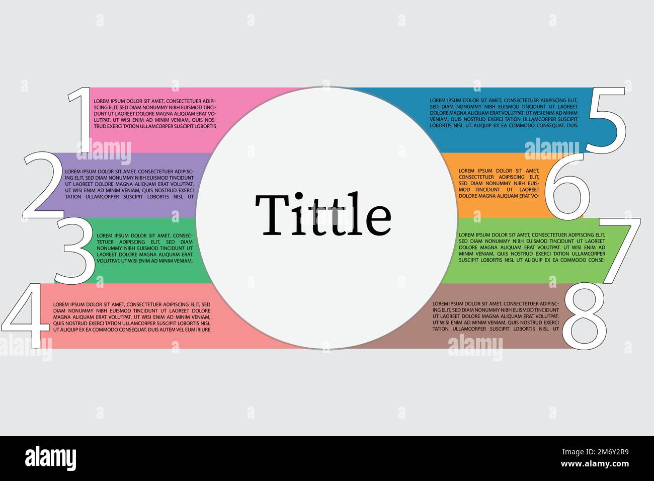 Infografik für Unternehmen in 8 Schritten Stock Vektor