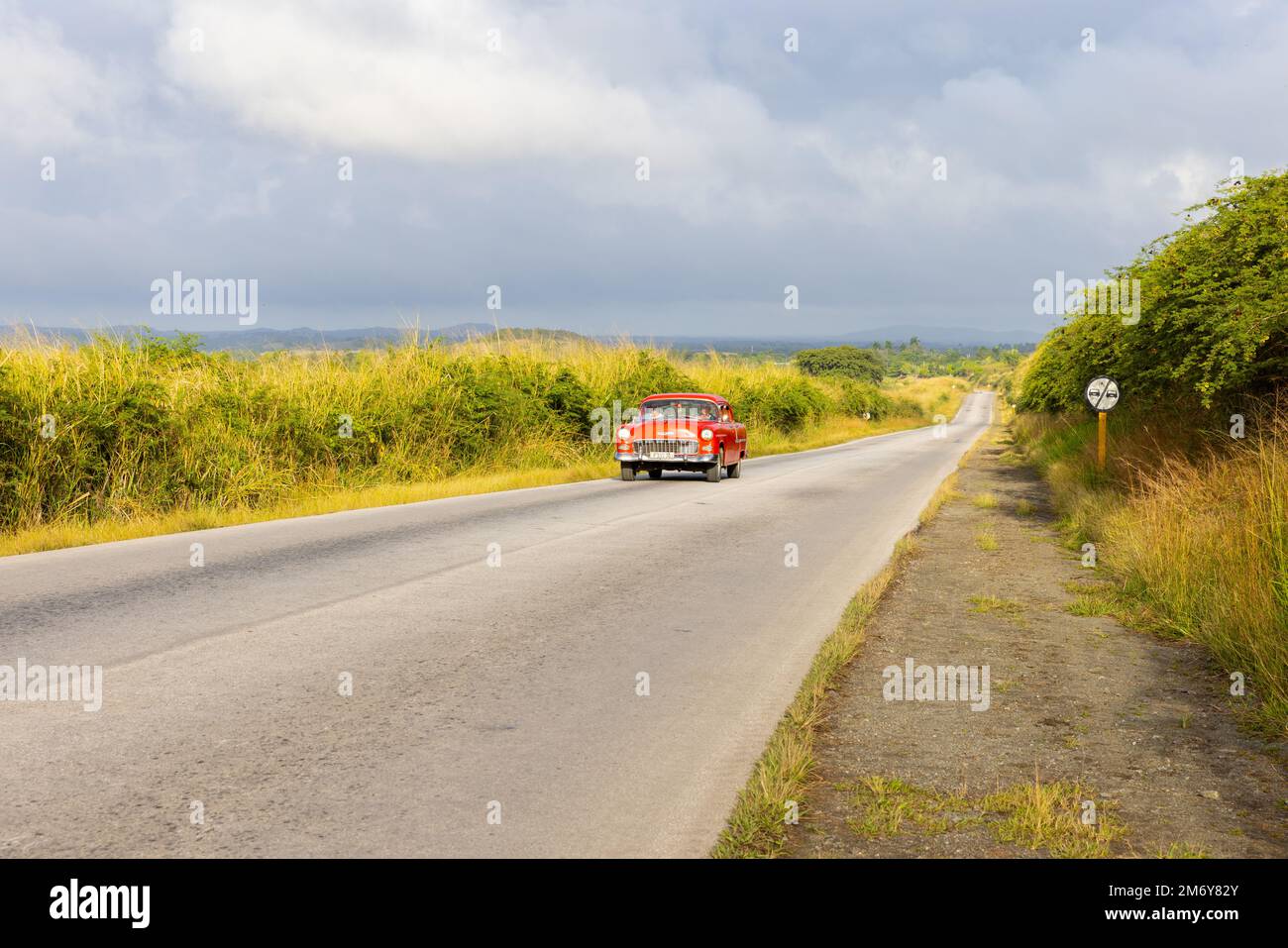 Der Chevrolet Bel Air ist ein klassisches Oldtimer der USA, das von Chevrolet in den Modelljahren 1950 bis 1975 hergestellt wurde. Stockfoto