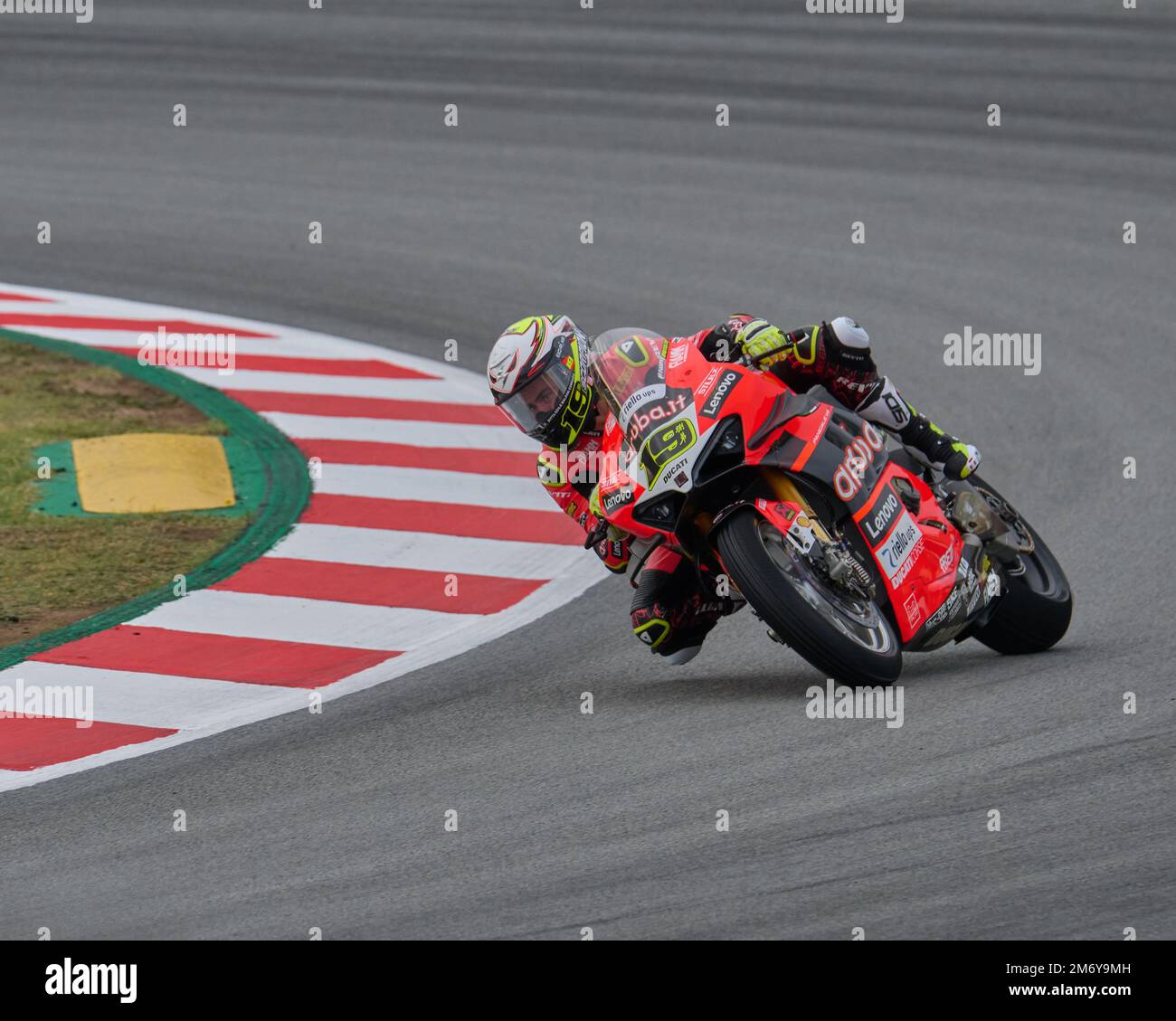 24.10.2022. Montmeló, Spanien, Alvaro Bautista während der Ausbildung am Freitag in Montmelo Stockfoto