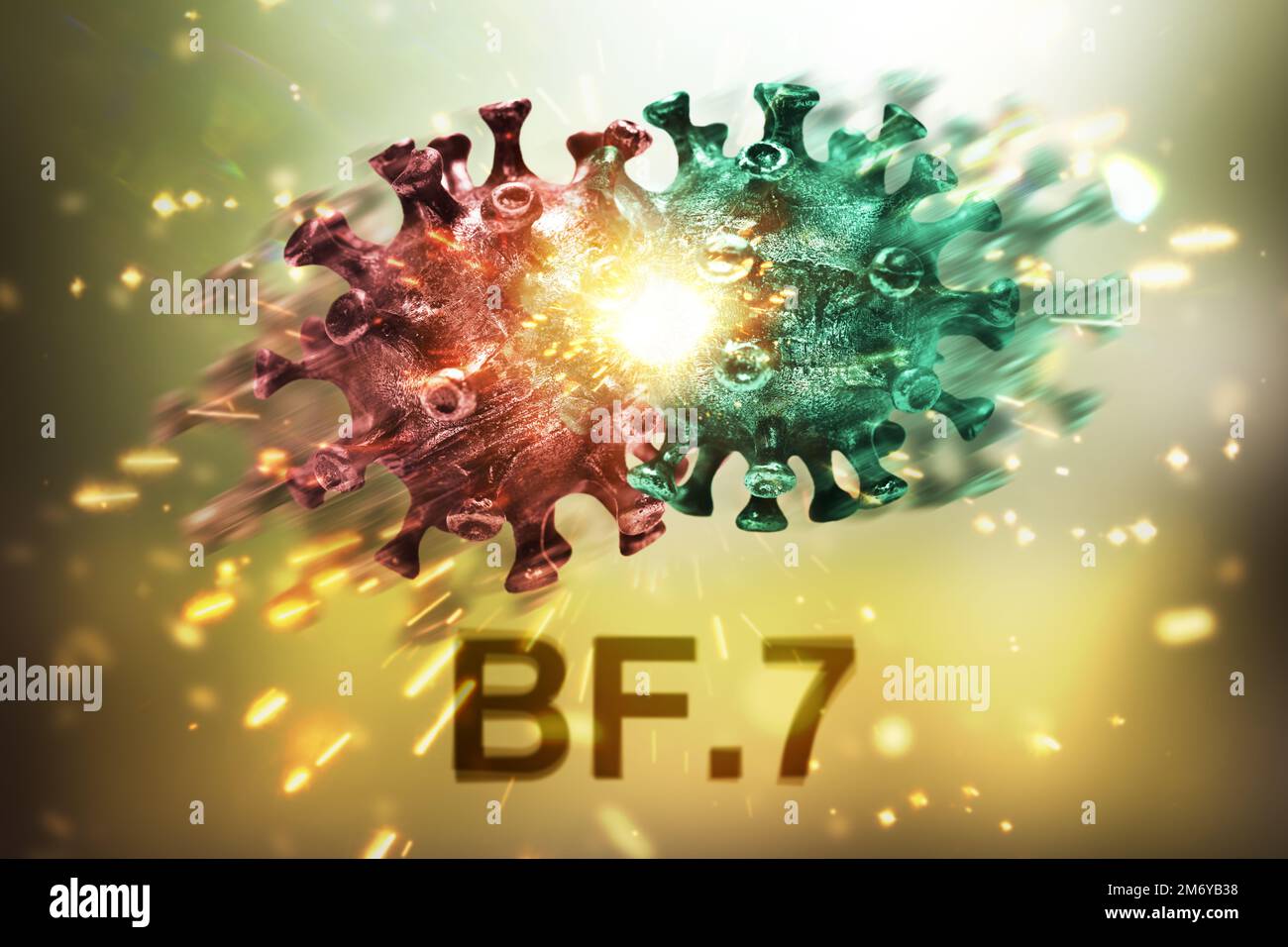 Corona Variante BF.7, symbolisches Bild Stockfoto