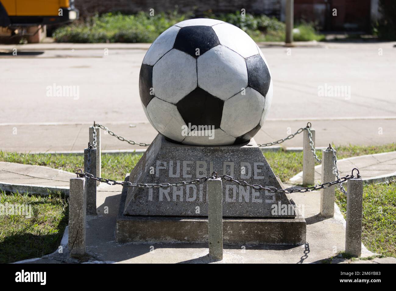 Zulueta Villa Clara, Kuba, gilt als der Geburtsort des Fußballs, da es eines der ersten Dörfer war, in dem dieser Sport gemacht wurde. Stockfoto