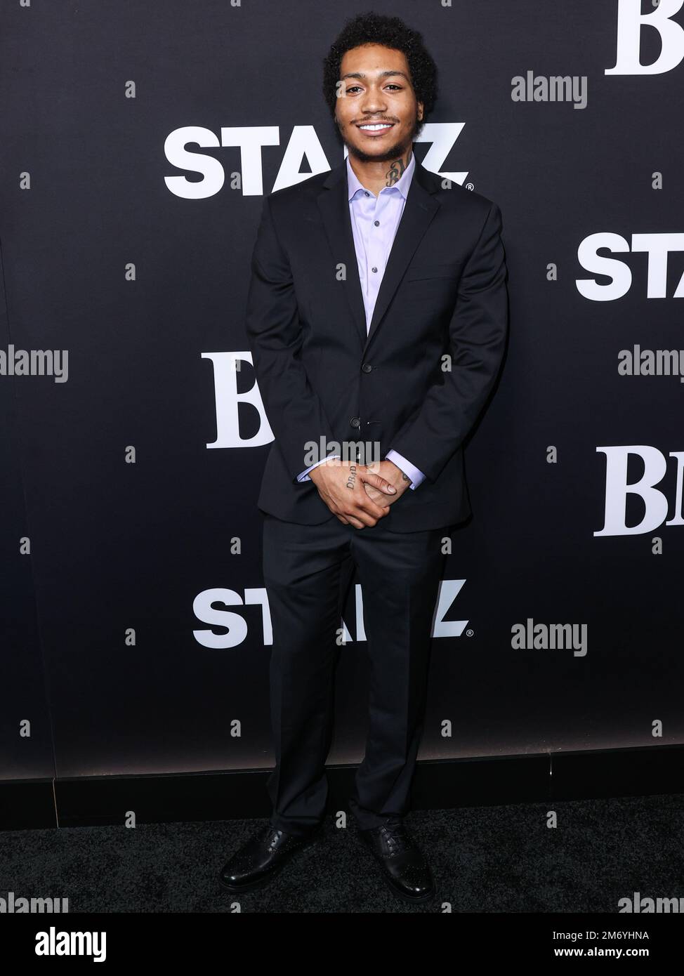 Hollywood, Usa. 05. Januar 2023. HOLLYWOOD, LOS ANGELES, KALIFORNIEN, USA - JANUAR 05: Der amerikanische Schauspieler und Rapper Demetrius Flenory Jr. trifft am 5. Januar 2023 in Hollywood, Los Angeles, Kalifornien, USA auf der Premiere der STARZ-Saison 2 (Black Mafia Family) ein. (Foto: Xavier Collin/Image Press Agency) Kredit: Image Press Agency/Alamy Live News Stockfoto