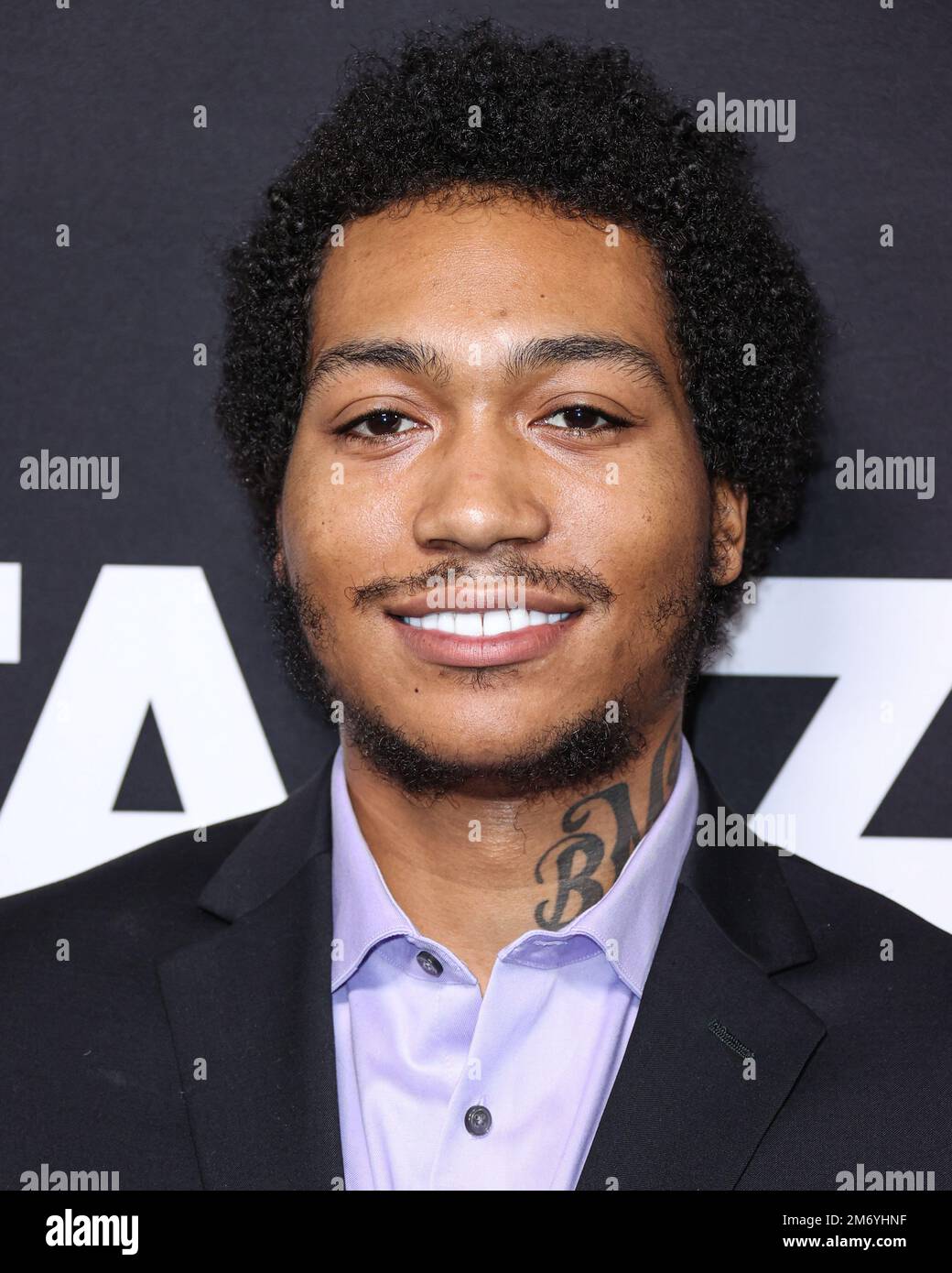 Hollywood, Usa. 05. Januar 2023. HOLLYWOOD, LOS ANGELES, KALIFORNIEN, USA - JANUAR 05: Der amerikanische Schauspieler und Rapper Demetrius Flenory Jr. trifft am 5. Januar 2023 in Hollywood, Los Angeles, Kalifornien, USA auf der Premiere der STARZ-Saison 2 (Black Mafia Family) ein. (Foto: Xavier Collin/Image Press Agency) Kredit: Image Press Agency/Alamy Live News Stockfoto