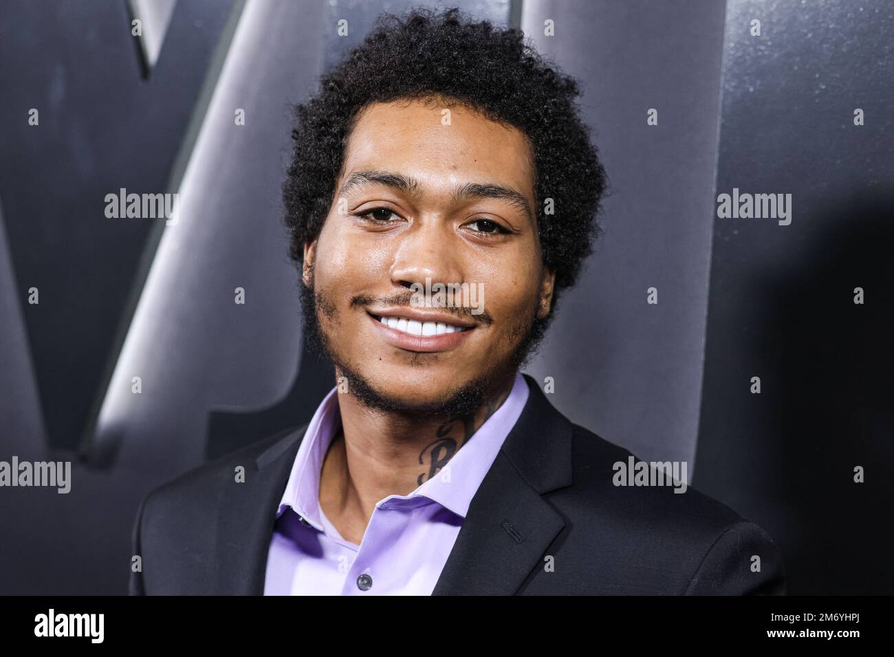 Hollywood, Usa. 05. Januar 2023. HOLLYWOOD, LOS ANGELES, KALIFORNIEN, USA - JANUAR 05: Der amerikanische Schauspieler und Rapper Demetrius Flenory Jr. trifft am 5. Januar 2023 in Hollywood, Los Angeles, Kalifornien, USA auf der Premiere der STARZ-Saison 2 (Black Mafia Family) ein. (Foto: Xavier Collin/Image Press Agency) Kredit: Image Press Agency/Alamy Live News Stockfoto