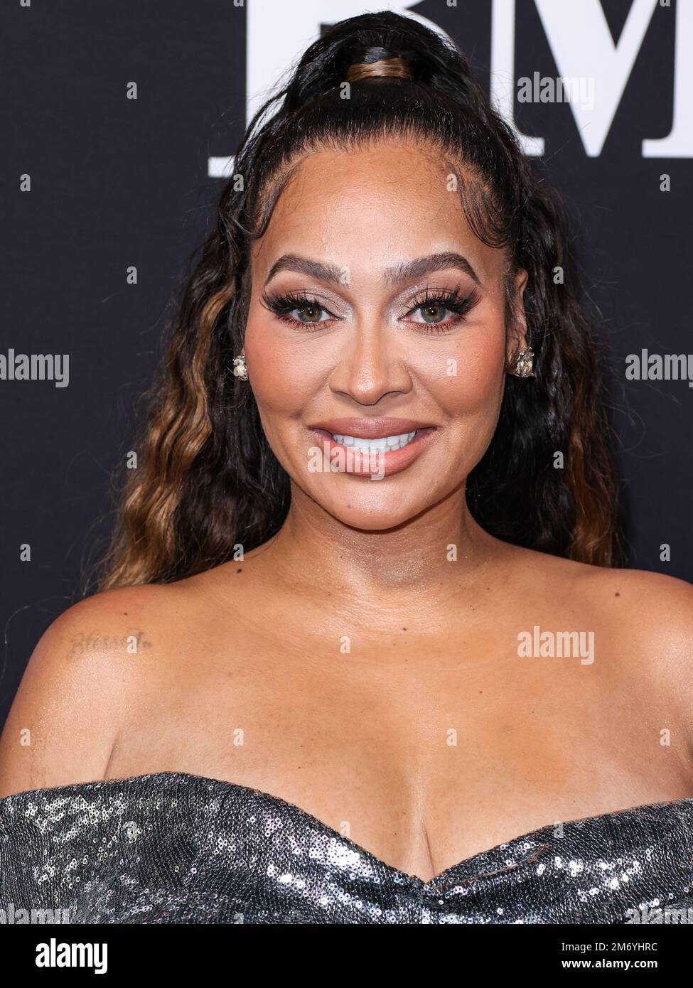 Hollywood, Usa. 05. Januar 2023. HOLLYWOOD, LOS ANGELES, KALIFORNIEN, USA - JANUAR 05: Die amerikanische Fernsehfigur und Schauspielerin La La Anthony (Alani Nicole Anthony) trifft am 5. Januar 2023 im TCL Chinese Theatre IMAX in Hollywood, Los Angeles, Kalifornien, USA auf der Premiere der STARZ' „BMF“ (Black Mafia Family) Staffel 2 in Los Angeles ein. (Foto: Xavier Collin/Image Press Agency) Kredit: Image Press Agency/Alamy Live News Stockfoto