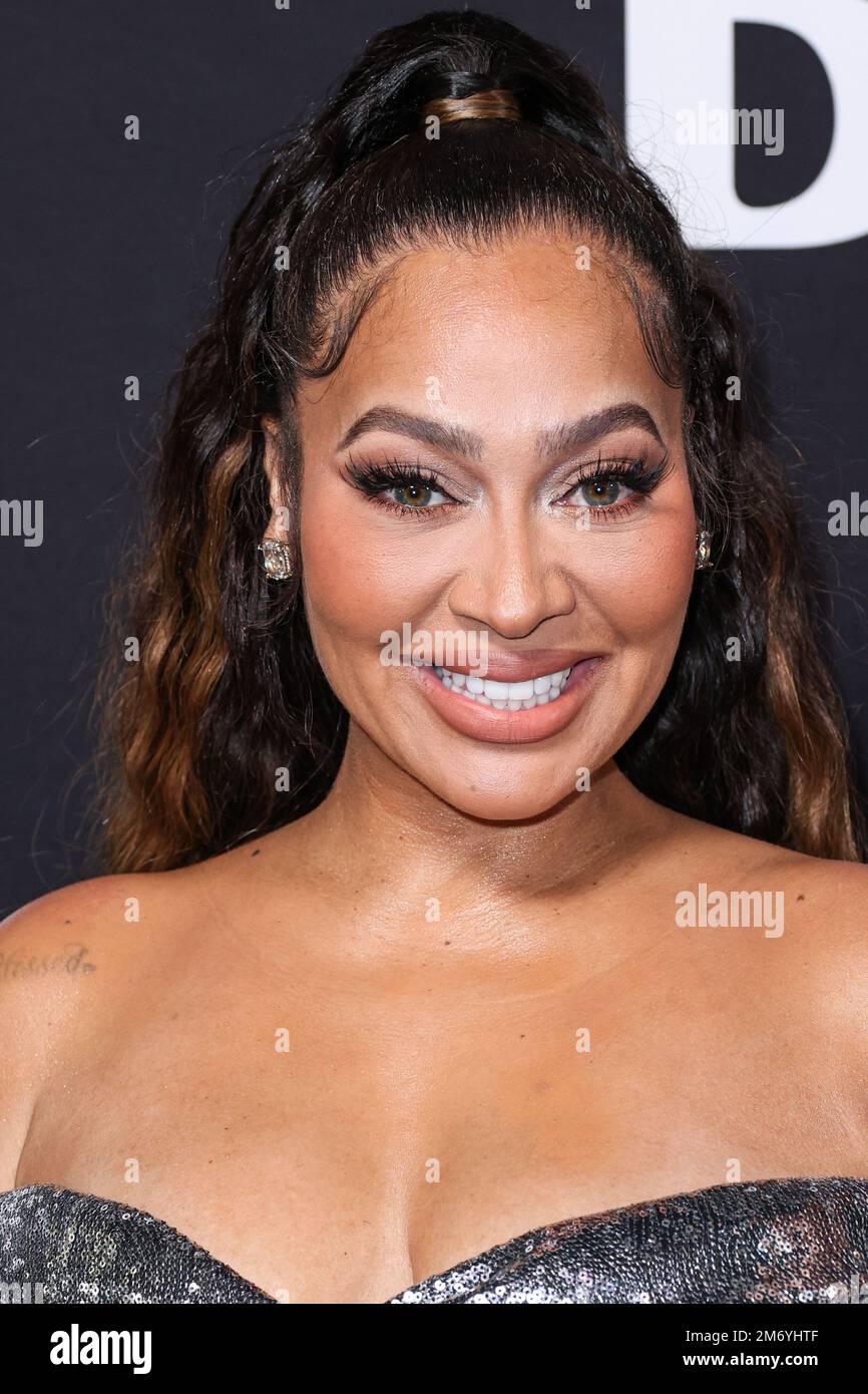 Hollywood, Usa. 05. Januar 2023. HOLLYWOOD, LOS ANGELES, KALIFORNIEN, USA - JANUAR 05: Die amerikanische Fernsehfigur und Schauspielerin La La Anthony (Alani Nicole Anthony) trifft am 5. Januar 2023 im TCL Chinese Theatre IMAX in Hollywood, Los Angeles, Kalifornien, USA auf der Premiere der STARZ' „BMF“ (Black Mafia Family) Staffel 2 in Los Angeles ein. (Foto: Xavier Collin/Image Press Agency) Kredit: Image Press Agency/Alamy Live News Stockfoto