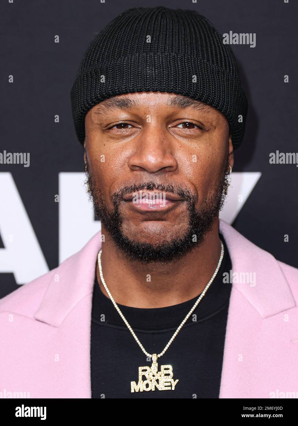 Hollywood, Usa. 05. Januar 2023. HOLLYWOOD, LOS ANGELES, KALIFORNIEN, USA - JANUAR 05: Der amerikanische R&B-Sänger, Songwriter, Produzent und Schauspieler Tank (Durrell Artaze Babbs) trifft am 5. Januar 2023 in Hollywood, Los Angeles, Kalifornien, USA auf der Premiere der STARZ-Saison 2 (Black Mafia Family) ein. (Foto: Xavier Collin/Image Press Agency) Kredit: Image Press Agency/Alamy Live News Stockfoto