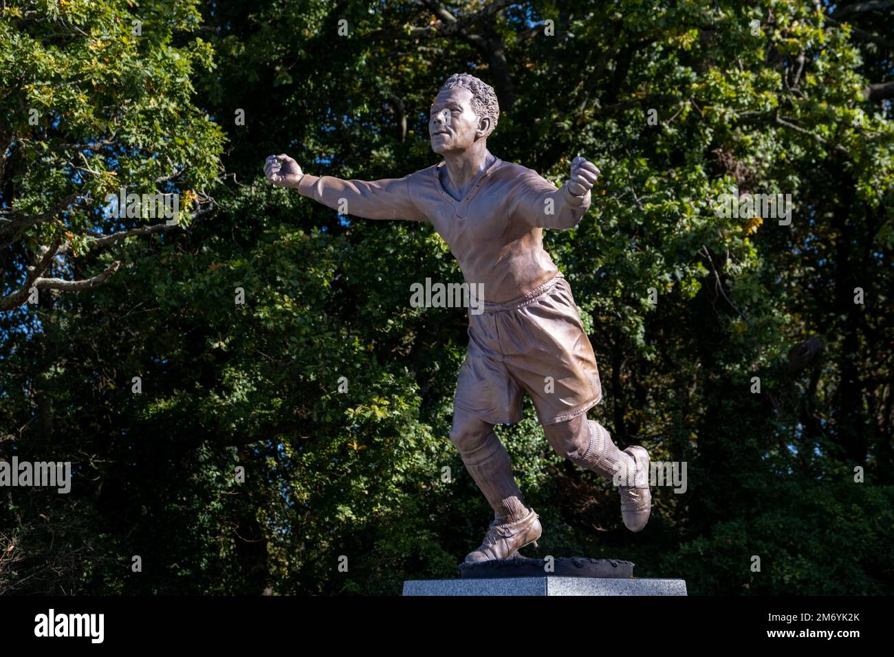 Statue von John Francis Leslie vom Künstler Andy Edwards, der Englands erster schwarzer Fußballspieler sein sollte. Stockfoto