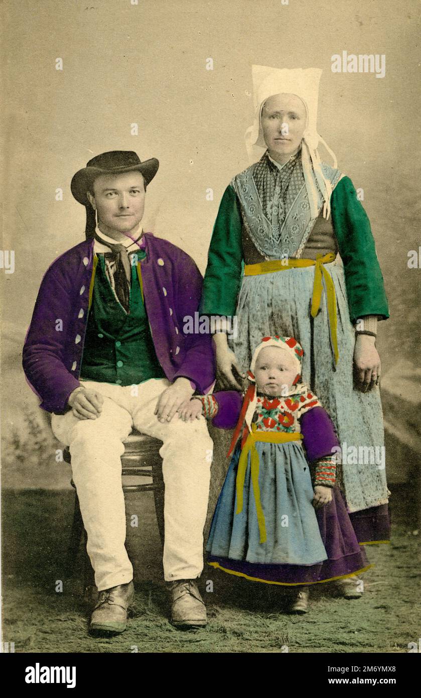 Famille de Plougastel - Daoulas Stockfoto