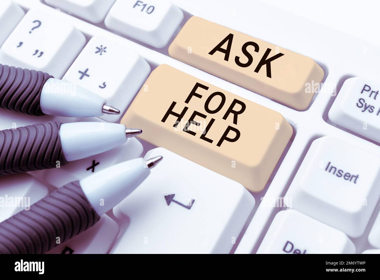 Textunterschrift mit „Bitte um Hilfe“. Geschäftsidee Bitte um Unterstützung benötigte professionelle Beratung Stockfoto