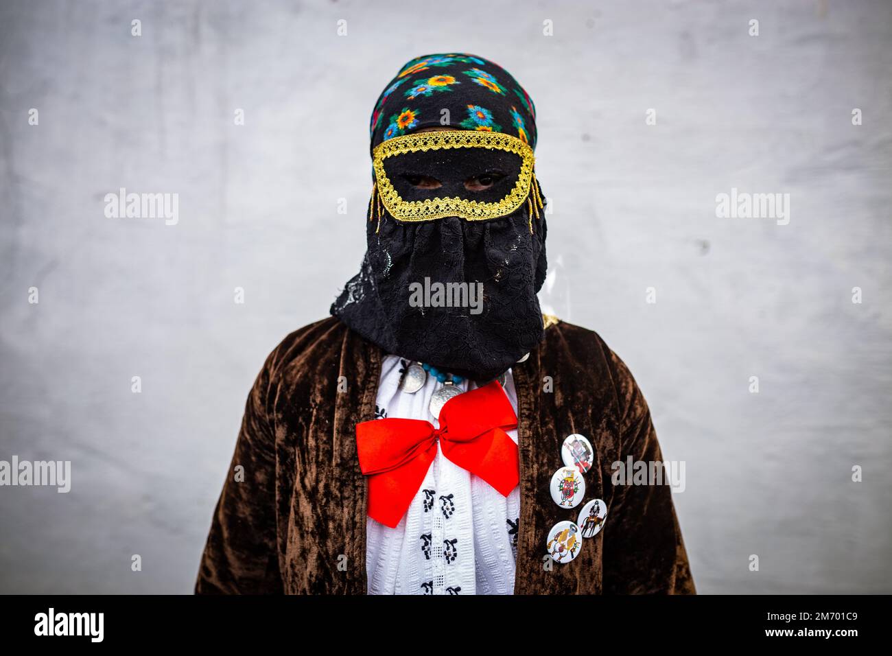 Buso-Festlichkeiten/Poklade aus Mohacs, Ungarn Stockfoto