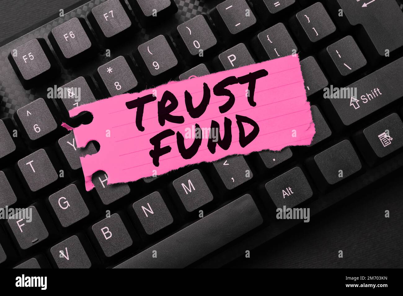 Treuhandfonds für konzeptionelle Darstellung. Geld für Konzeptfotos, das von den Treuhändern für die Begünstigten gehalten wird Stockfoto